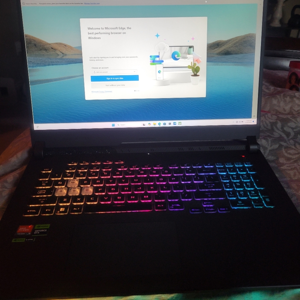 ASUS Black Laptop with Multicolor RGB Keyboard